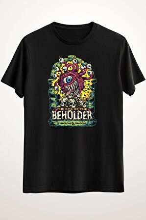 Erkek Siyah Dungeons & Dragons Eye Of The Beholder Grin - Ds2786