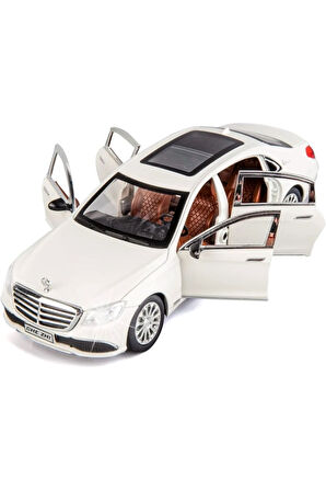 Mercedes-Benz Araba Mercedes E300L Araba 1:24 Diecast Metal Model Koleksiyon Araba Sesli Işıklı 21Cm