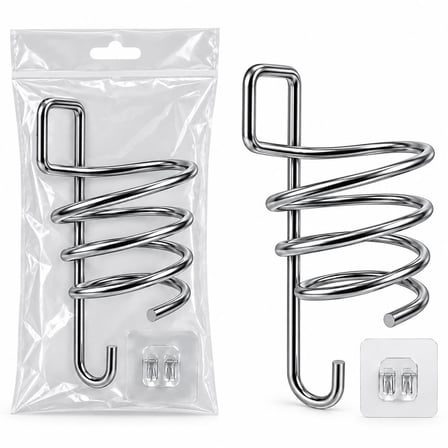 Krom Metal Fön Makinesi Askısı Yapışkanlı