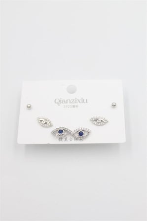 Çoklu Set Küpe - Gümüş