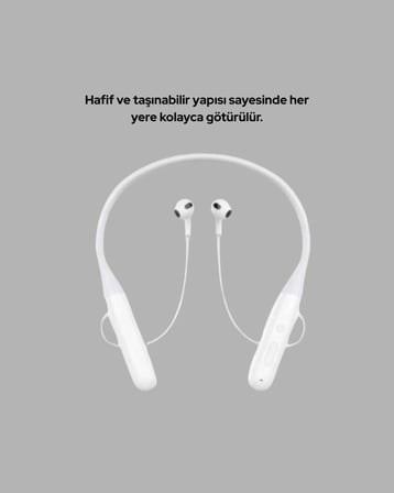 Usb Şarjlı Uzun Ömürlü Boyun Askılı Bluetooth Kulaklık