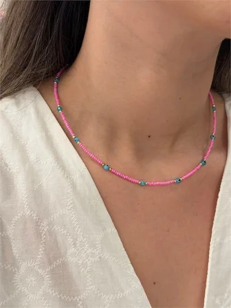 Nazar Boncuk Kolye - Pembe
