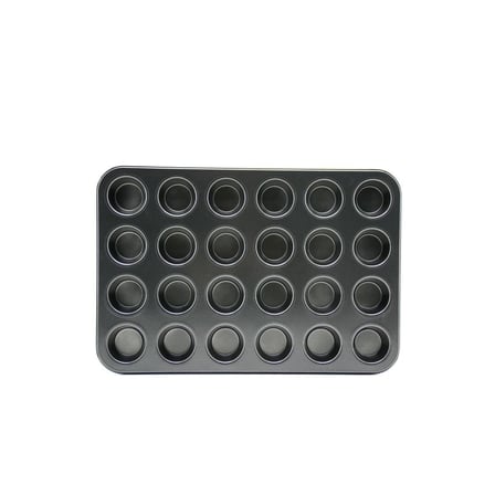 Muffin Kek Kalıbı 24 Bölmeli Siyah Metal