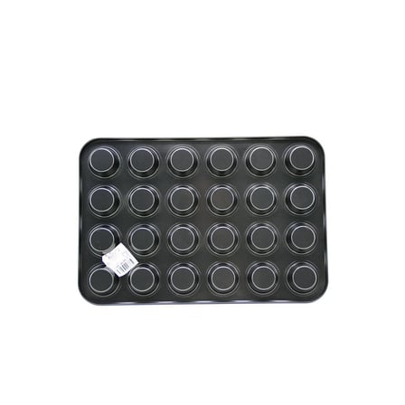 Muffin Kek Kalıbı 24 Bölmeli Siyah Metal