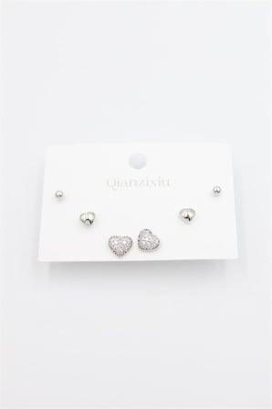 Çoklu Set Küpe - Gümüş