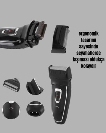 Kablosuz Kuru Tıraş Makinesi Folyo Başlıklı