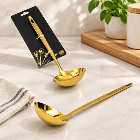 Metal Servis Kepçe Altın Renk