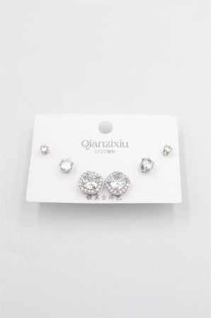 Çoklu Set Küpe - Gümüş