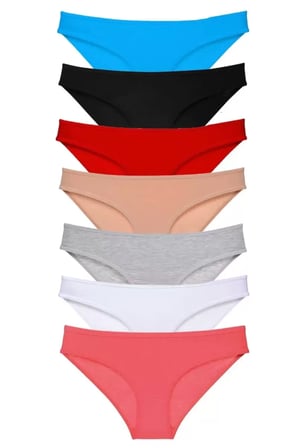 7 adet Süper Eko Set Likralı Kadın Slip Külot Set 3