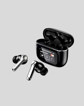 Bluetooth 5.3 Anc Kablosuz Kulaklık – Dokunmatik Kontrol, Dijital Ekran Ve Uzun Pil Ömrü