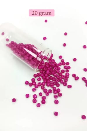 Dökme Cam Kum Boncuk Büyük Boy (6/0) 4 mm - 4 Renk - Toplam 80 Gram - BNC412