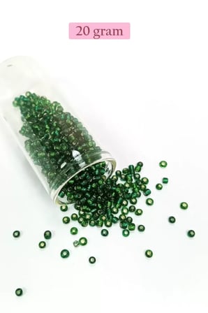 Dökme Cam Kum Boncuk (8/0) 3 mm - 4 Renk - Toplam 80 Gram - BNC424