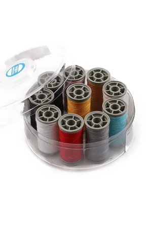 Zümrüt No:120 , %100 Polyester Dikiş Ipliği Kaliteli 10 Adet Farklı Makara Ip  -13073