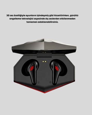 Kablosuz Bluetooth Kulaklık Düşük Gecikmeli 3d Ses Ve Led Işıklı Tasarım