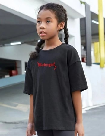 Baskılı T-Shirt - Siyah