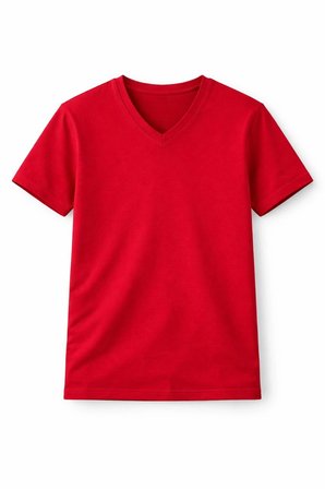Genç Erkek Çocuk V Yaka Tişört Model - Bordo