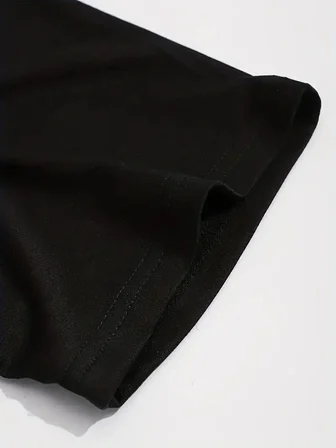 Sporda Günlük Hayata Giyilebilir GYM Baskılı Oversize Bisiklet Yaka   T-shirt - Siyah