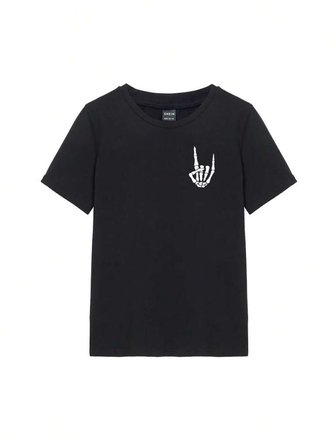 Baskılı   T-shirt - Siyah