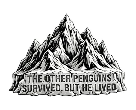 Erkek Nihilist Penguen Baskılı 3 İplik Pamuklu Kapüşonlu Sweatshirt Hoodie Beyaz