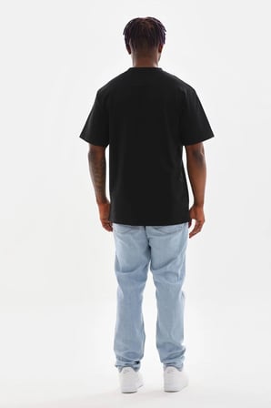 Baskılı Oversize T-Shirt - Siyah