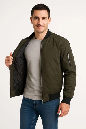 Bomber Mont Ceket - Haki