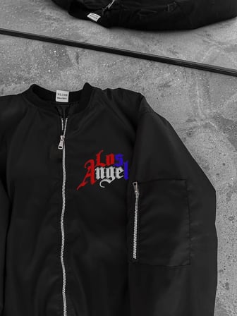 Los Angeles Siyah Bomber Mont –