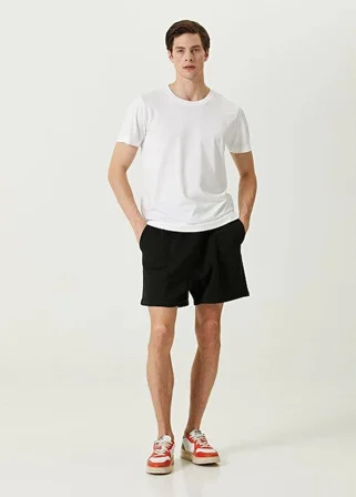 Basic Bisiklet Yaka Regular T-Shirt - Beyaz