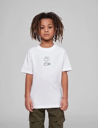 Çocuk   Baskılı T-Shirt - Beyaz