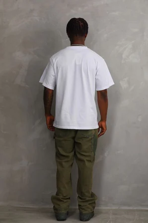Baskılı Oversize T-Shirt - Beyaz
