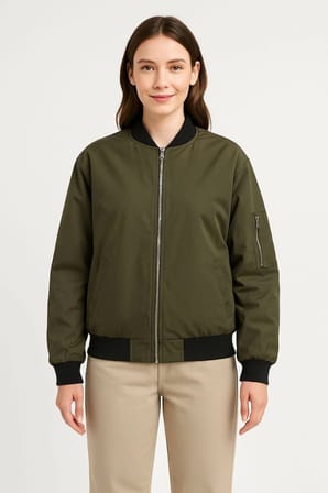 Bomber Mont Ceket - Haki