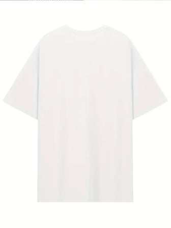 Hafif   Günlük T-Shirt Eğlenceli Karikatür Ayı ve "Umrumda Değil" Baskı  BEYAZ