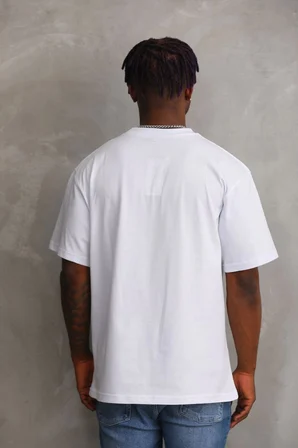 Baskılı Oversize T-Shirt - Beyaz