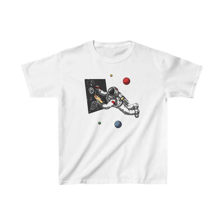 Çocuk Baskılı T-Shirt - Beyaz
