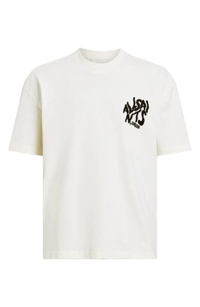 Baskılı Oversize T-shirt - Beyaz