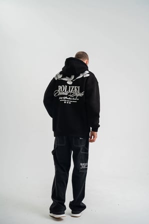 Uzun Kol Bisiklet Yaka Yıkamalı SweatShirt - Siyah