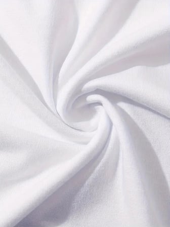 20/1 Penye Compack Baskılı Oversize Kahve Desenli   Kısa Kol T-shirt - Beyaz