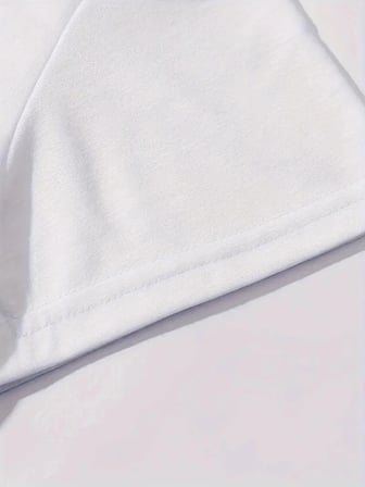 20/1 Penye Compack Baskılı Oversize Kahve Desenli   Kısa Kol T-shirt - Beyaz