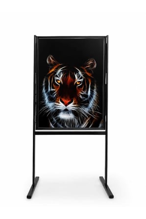 B1 70X100 cm Siyah Yüksek Alüminyum Tek Taraflı Mobil Kaldırım Reklam Poster Pano
