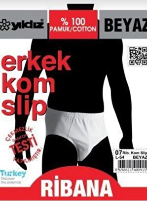  07 ERKEK RİBANA SLİP TEKLİ