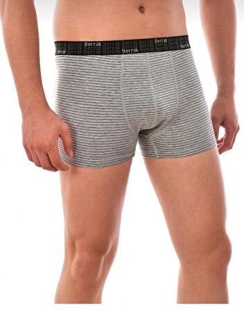 BERRAK 4475 ERKEK ÇİZGİLİ LİKRALI BOXER 10 ADET