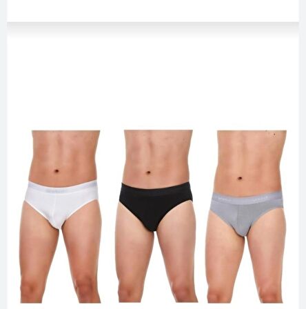  65,66,67 ERKEK KARIŞIK RENKLİ MODAL KEMERLİ SLİP 6 ADET