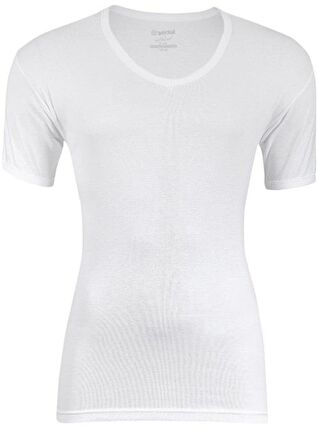  60 ERKEK RİBANA V YAKA KISA KOL FANİLA ATLET TEKLİ