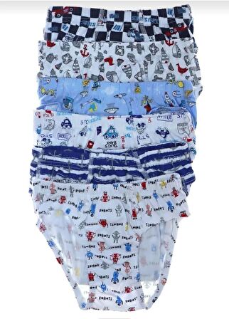 TUTKU 0255 ERKEK DESENLİ ÇOCUK SLİP KÜLOT 12 ADET