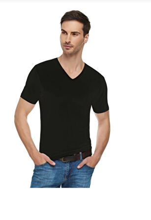 TUTKU ELİT 1303 ERKEK ELASTAN V YAKA ATLET 6 ADET