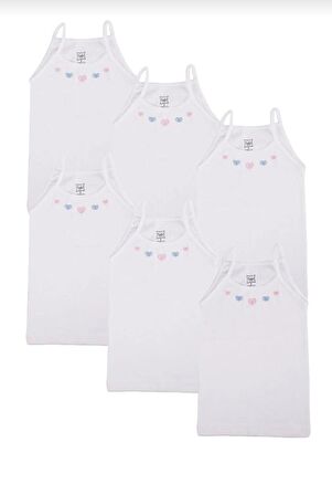 TUTKU 0165 KIZ ÇOCUK İP ASKILI ATLET 6 ADET