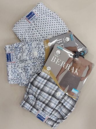 BERRAK 1053 ERKEK DESENLİ BOXER ŞORT 12 ADET