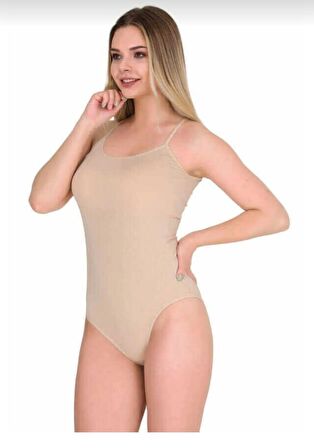 BERRAK 2081 Kadın İP ASKILI LİKRALI ÇITÇITLI BODY 6 ADET