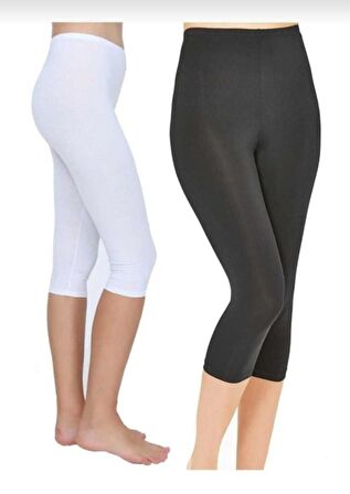 TUTKU ELİT 2102 Kadın KARIŞIK RENKLİ MODAL ELASTAN KAPRİ TAYT 10 ADET