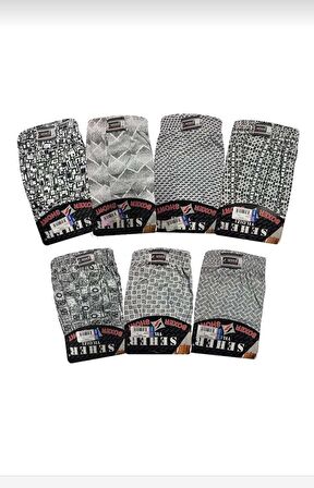 SEHER I 0007 ERKEK DESENLİ BOXER 6 ADET