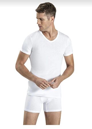 JİBER 105 ERKEK V YAKA FANİLA ATLET TEKLİ 